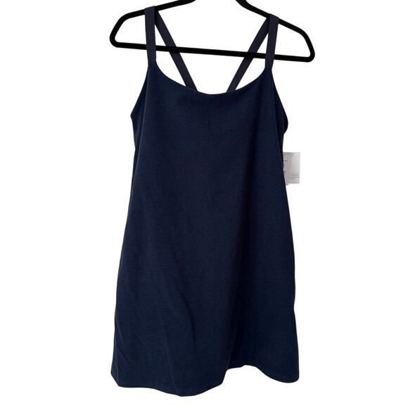 NWT Beyond Yoga Navy Spacedye Move It Mini Dress w/Built in Shorts Athleisure-XL - Picture 1 of 5